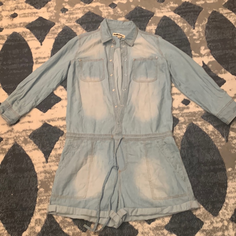 Dollhouse Jean Romper Shorts
